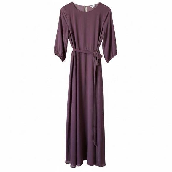 Baltic Born Dresses & Skirts - Baltic Born NWT Mauve Tie Waist Midi Dress Long Sleeve Wedding‎ Guest L
